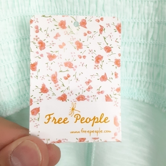 Free People Smocked Long Sleeve Top - Picture 7 of 9